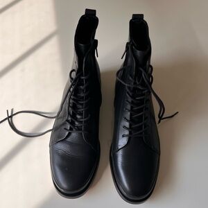 Vince genuine leather laceup boots